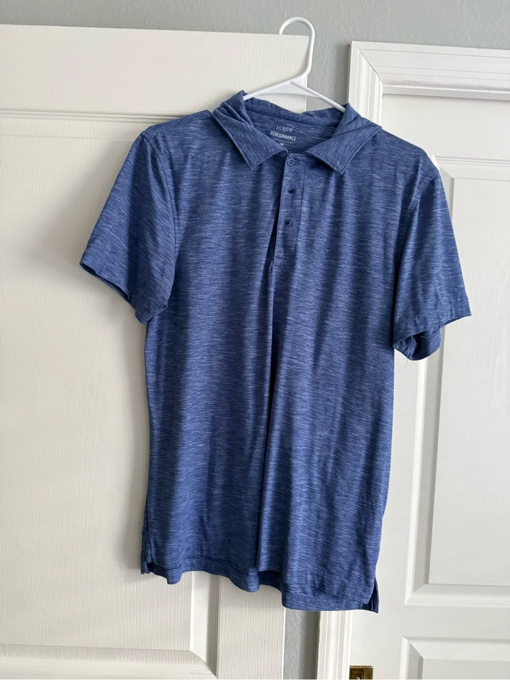 J. Crew Performance Men's Polo in Heathered Navy